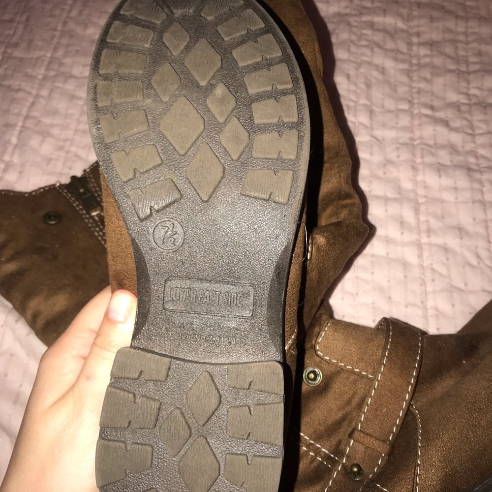 Brown mid knee boots